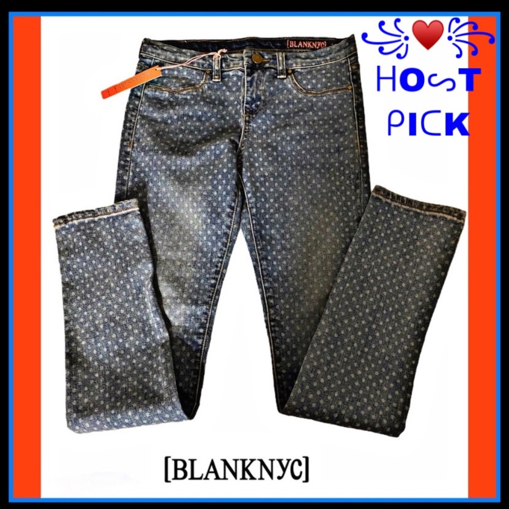 NWT BLANKNYC GIRLS POLKA DOT SKINNY JEANS SZ 14